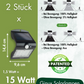 GINUX® 2x Schmetterling 15W Solarlampen für außen mit Bewegungsmelder (Schwarz)