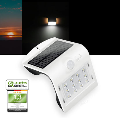GINUX®  Schmetterling 15W Solarlampen für außen mit Bewegungsmelder (Weiss)