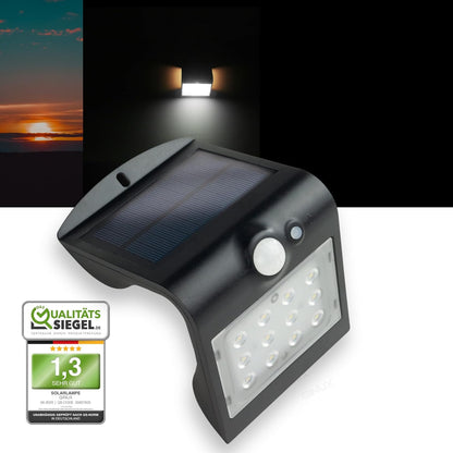 GINUX Schmetterling 15W Solarlampen für außen mit Bewegungsmelder (Schwarz)