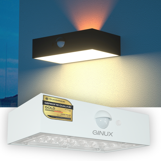 GINUX Ziegel 3W Solarlampe Outdoor ( 1x Weiß)