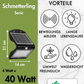 GINUX® Schmetterling 40W Solarlampen für außen mit Bewegungsmelder (Schwarz)