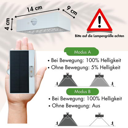 GINUX Ziegel 3W Solarlampe Outdoor ( 1x Weiß)