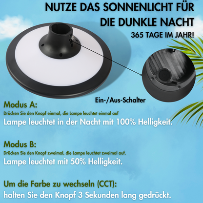 gartenbeleuchtung solar ein ausschalter