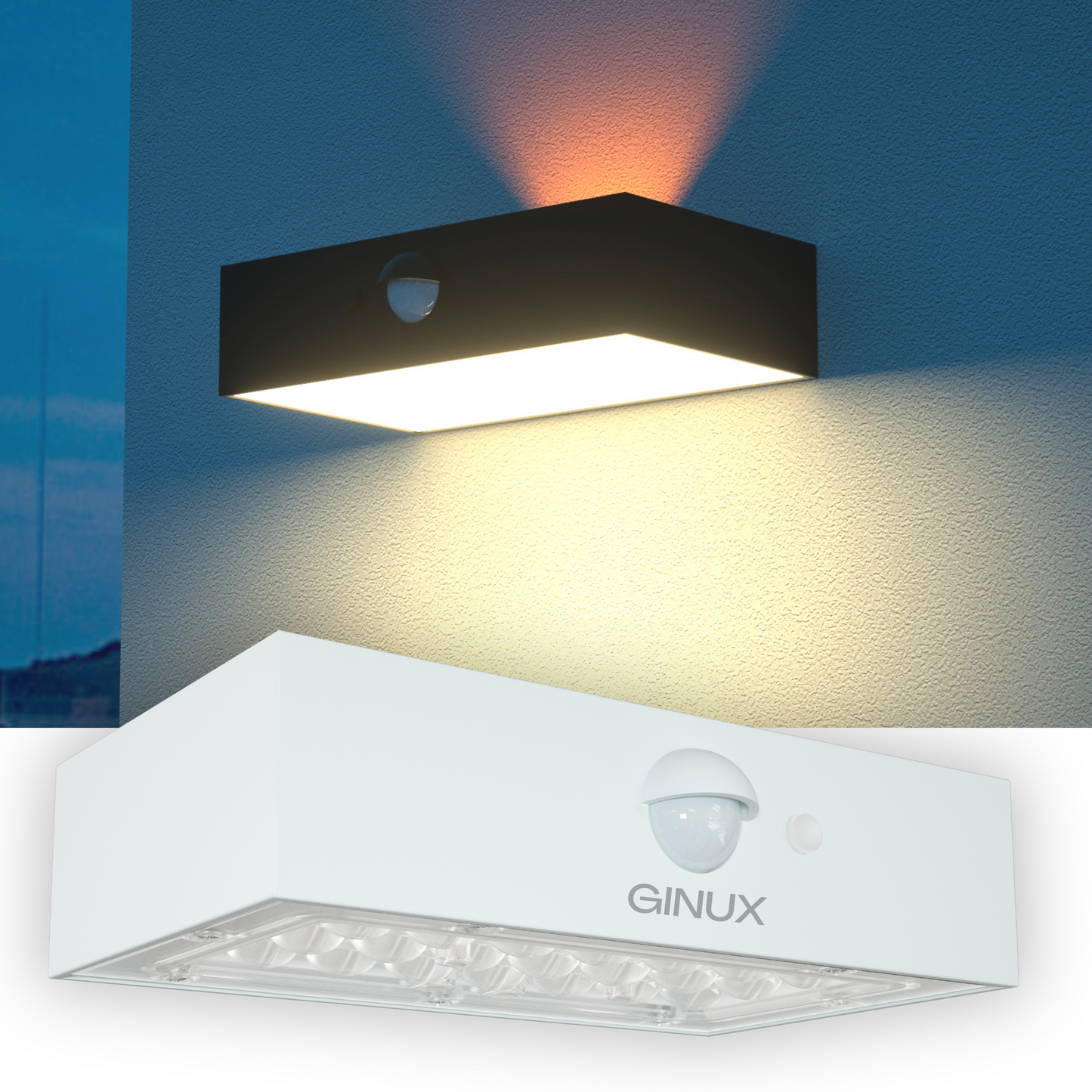 GINUX Ziegel 3W Solarlampe Outdoor ( 1x Weiß)